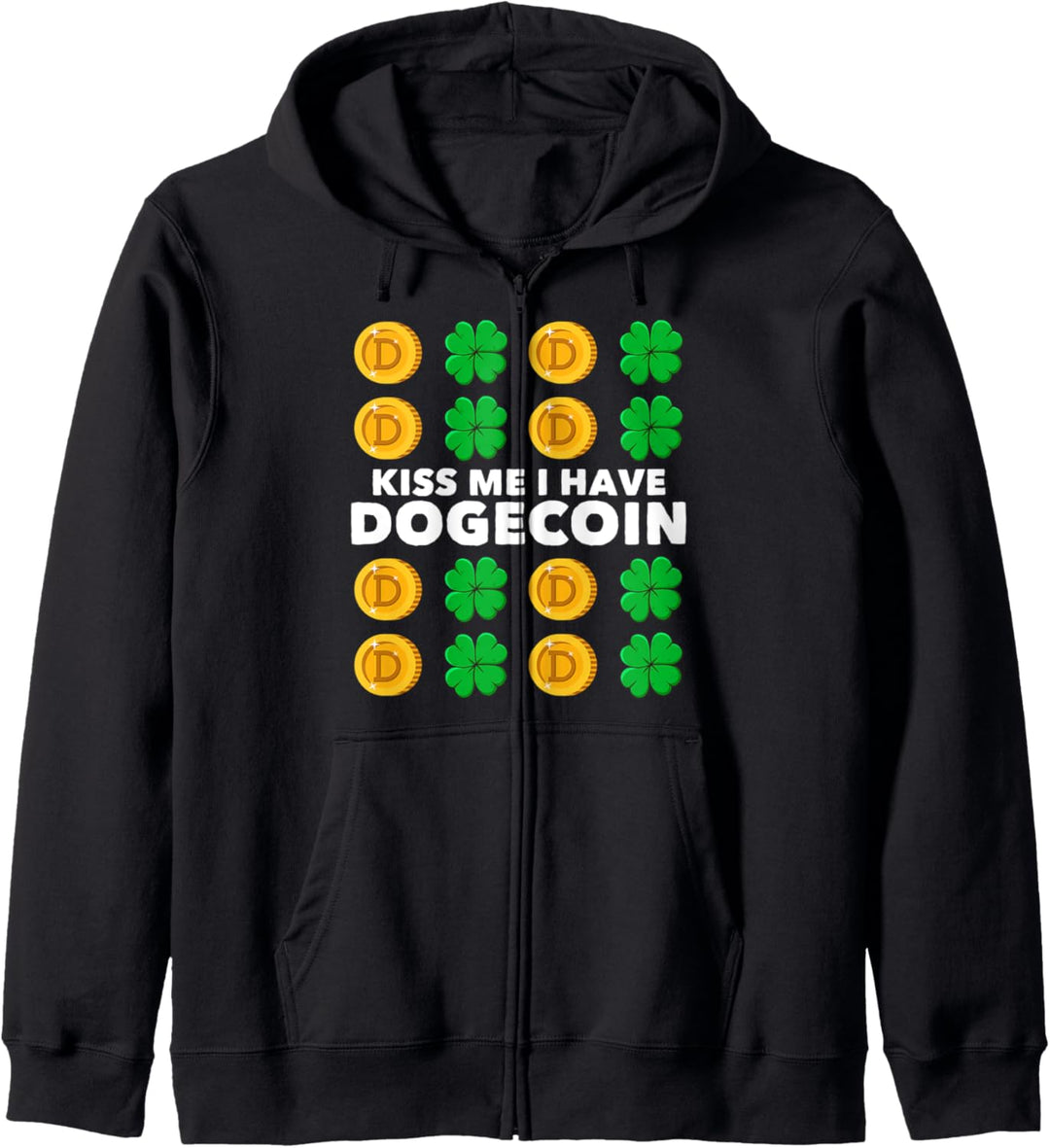 Kiss Me I Have Dogecoin St Patricks Day 2021 Kapuzenjacke