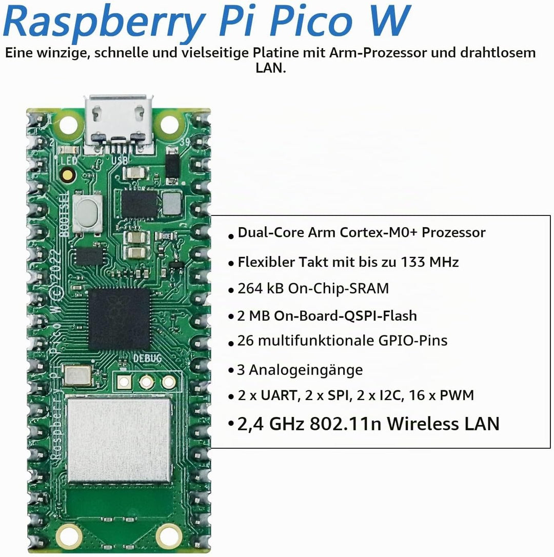 Freenove Mecanum Wheel Car Kit for Raspberry Pi Pico W (Included) (Compatible with Arduino IDE), Dot