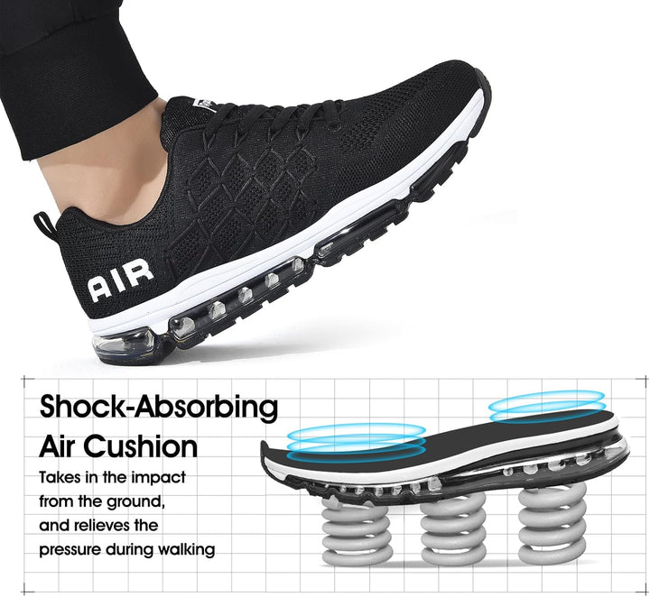 frysen Herren Damen Sportschuhe Laufschuhe mit Luftpolster Turnschuhe Profilsohle Sneakers Leichte S