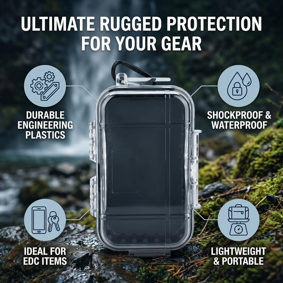 Alomejor Aufbewahrungskoffer Wasserdicht Stossfester luftdichter Carry Box Container für Outdoor Spo