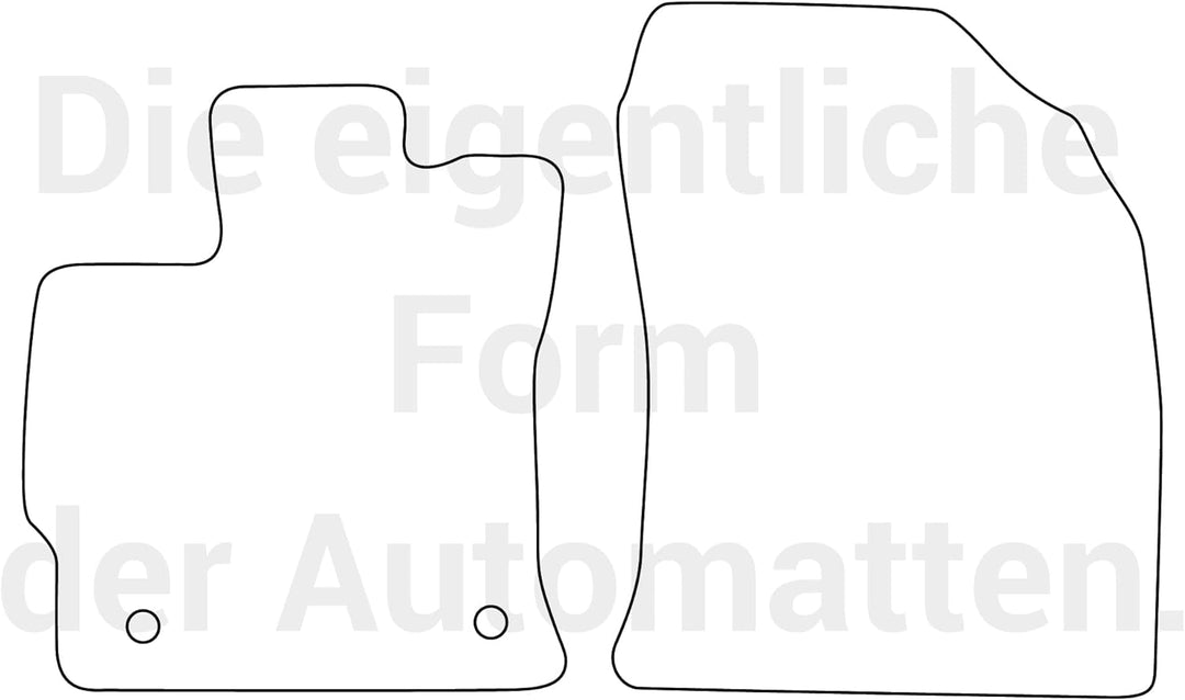moto-MOLTICO Fussmatten Auto Velours Autoteppiche Schwarz Automatten Set 4-teilig passend für Toyota