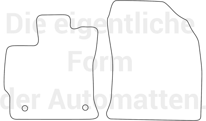 moto-MOLTICO Fussmatten Auto Velours Autoteppiche Schwarz Automatten Set 4-teilig passend für Toyota