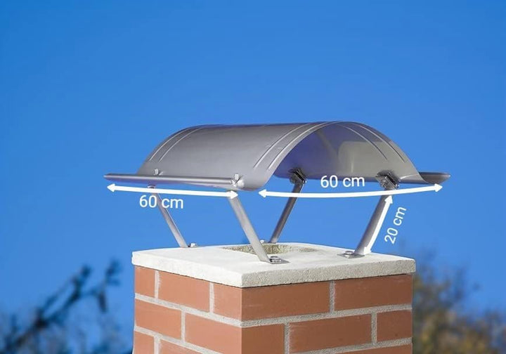 SAREI Haus- und Dachtechnik SHDT Schornsteinhaube, Edelstahl, 600 x 600 mm