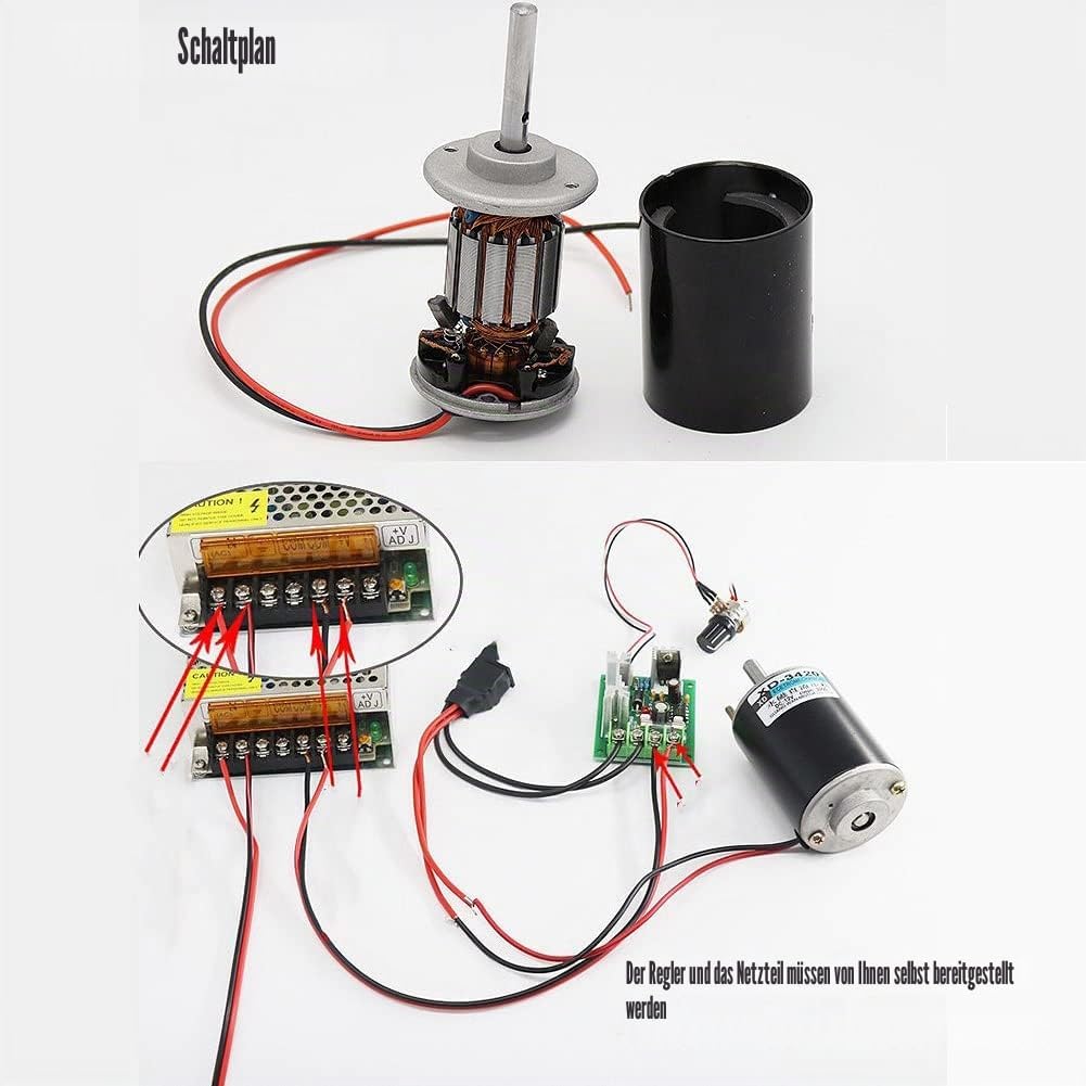 12 / 24V 30W Permanentmagnet-Gleichstrommotor, Hochgeschwindigkeits-CW/CCW-Permanentmagnet-Gleichstr