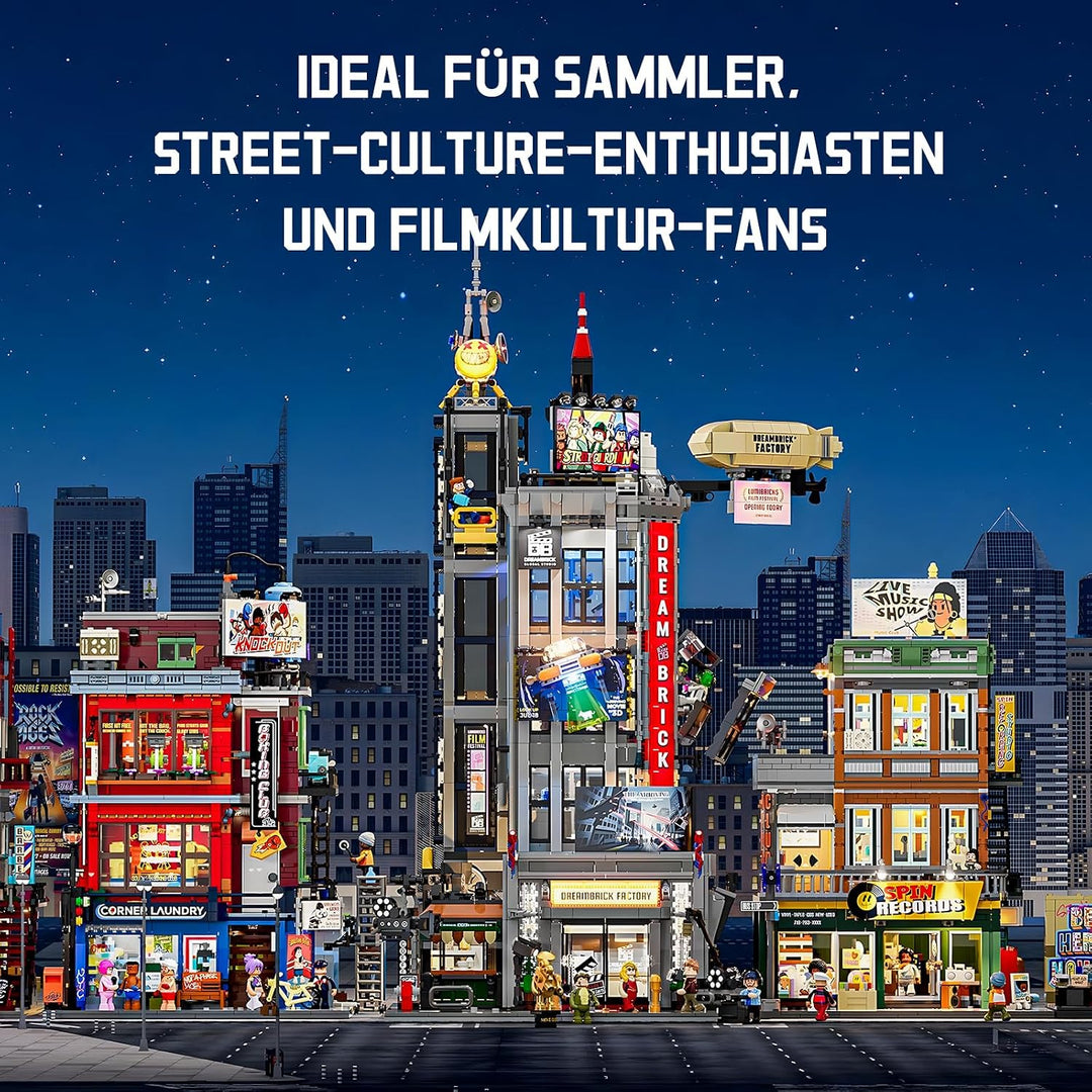 Lumibricks Film Studio Tower Bauset, 3891 Teile beleuchtetes modulares Stadtgebäude für Erwachsene 1