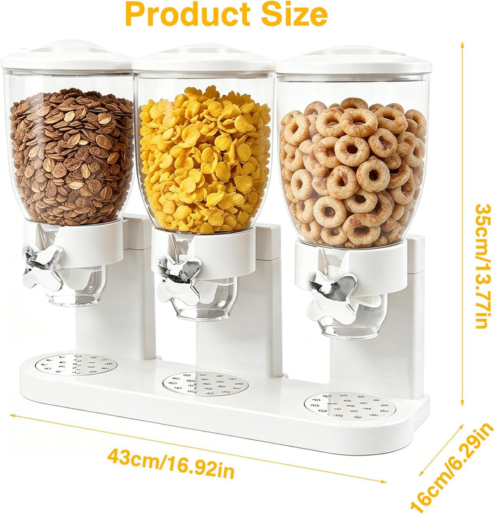 FARYODI Cereal Dispenser Countertop 2L, Lebensmittelspender aus Kunststoff,Cereal Dispenser & Cornfl