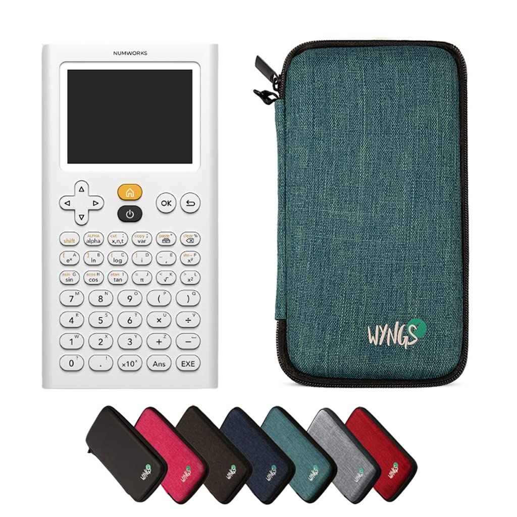 CALCUSO Sparpaket: NumWorks Schulrechner + WYNGS Schutztasche türkis + Erweiterte Garantie von CALCU