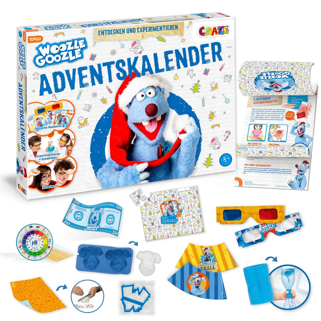 CRAZE Woozle Goozle Wissenschaft Adventskalender - Spielzeug Adventskalender mit Experimente für Kin