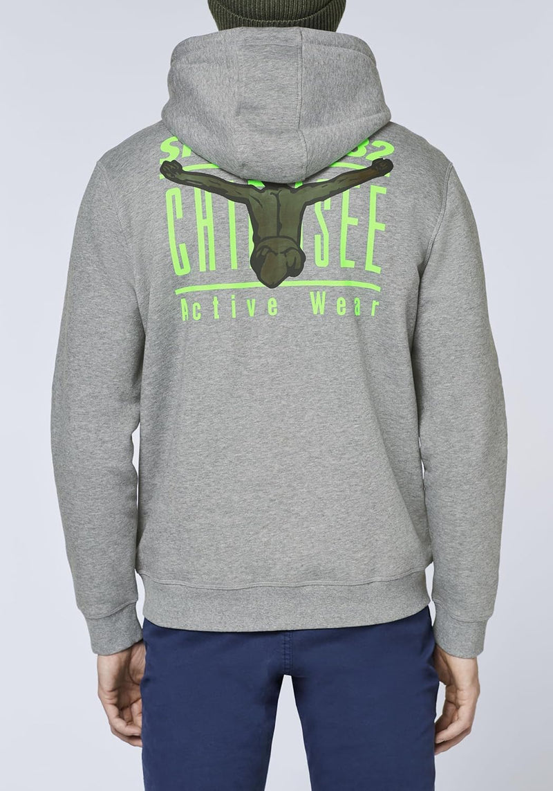 CHIEMSEE Sweatjacke mit Kapuze und Jumper-Motiven S Neutr. Gray, S Neutr. Gray