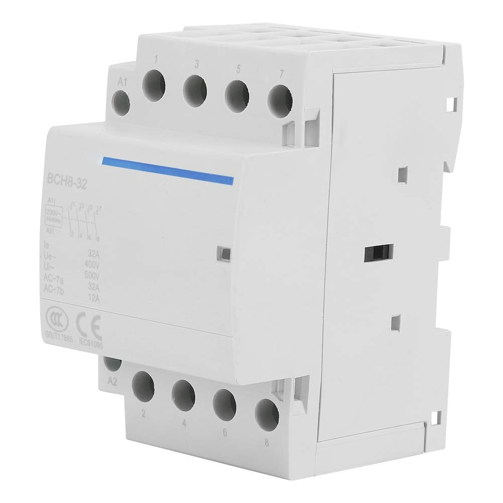 Haushalts-Wechselstromschütz, modulares 32A/12A-Schütz (2S + 2Ö) für Haushaltsgeräte, 35-mm-DIN-Schi