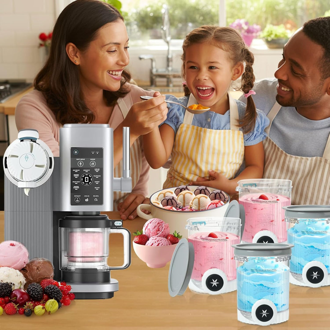 4 Stück Ersatz für Ninja Creami Swirl Behälter NC701EU 480ML BPA-Frei und Spülmaschinenfest Becher k