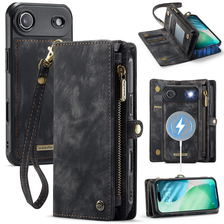 für iPhone Air Hülle, Flip PU Leder TPU Stossfest Kartenfach Tasche Handyhülle für iPhone Air, Magne