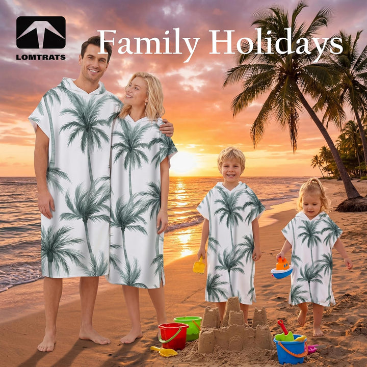 Schnelltrocknender Surfponcho, Wickeltuch, Bademantel, Sporthandtücher für Schwimmer, Hoodie für Kin