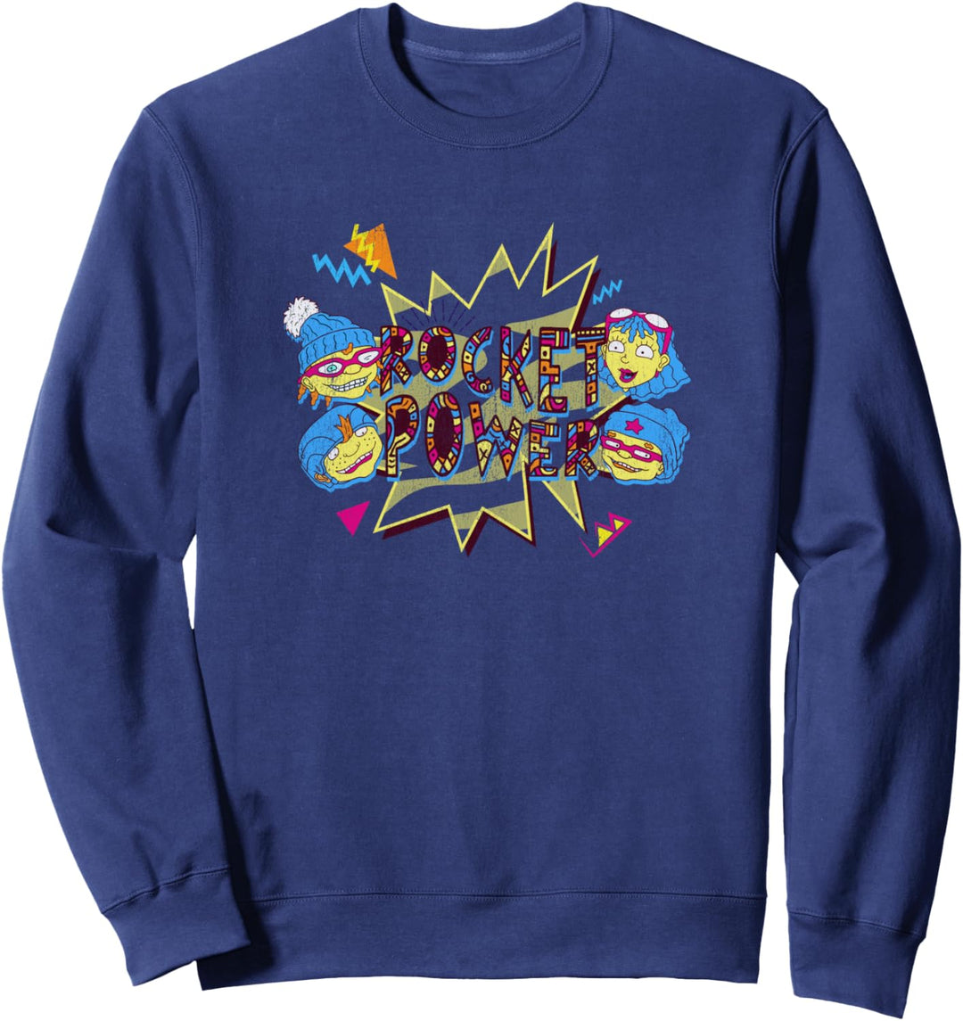 Rocket Power Four Heads Artsy Retro Title Sweatshirt
