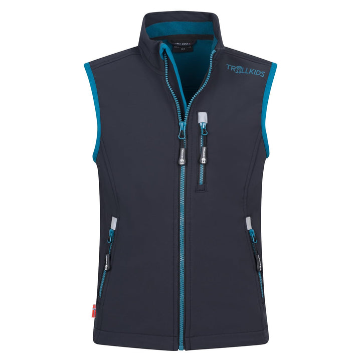 Trollkids Kids Trollfjord Vest Standard 92 black/petrol, Standard 92 black/petrol