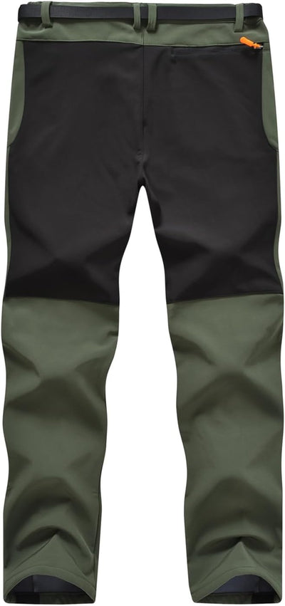 donhobo Herren Wanderhose Gefüttert Winterhose Wasserdicht Winddicht Warm Verdickte Softshellhose Ou