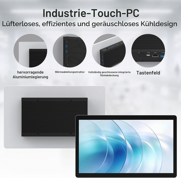 Tablet Panel Computer All in One 13,3 Zoll-HEIGAOLAPC Industrie Touch Panel PC Win11, N5100, Embedde
