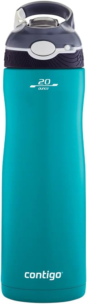 Contigo Trinkflasche Ashland Chill Scuba mit Strohhalm grosse BPA-freie Kunststoff Wasserflasche, au