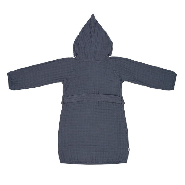 Lässig 1312013401-18 Muslin Bathrobe Navy, 12-18 months, blau, 240 g 12-18 Monate Navy, 12-18 Monate