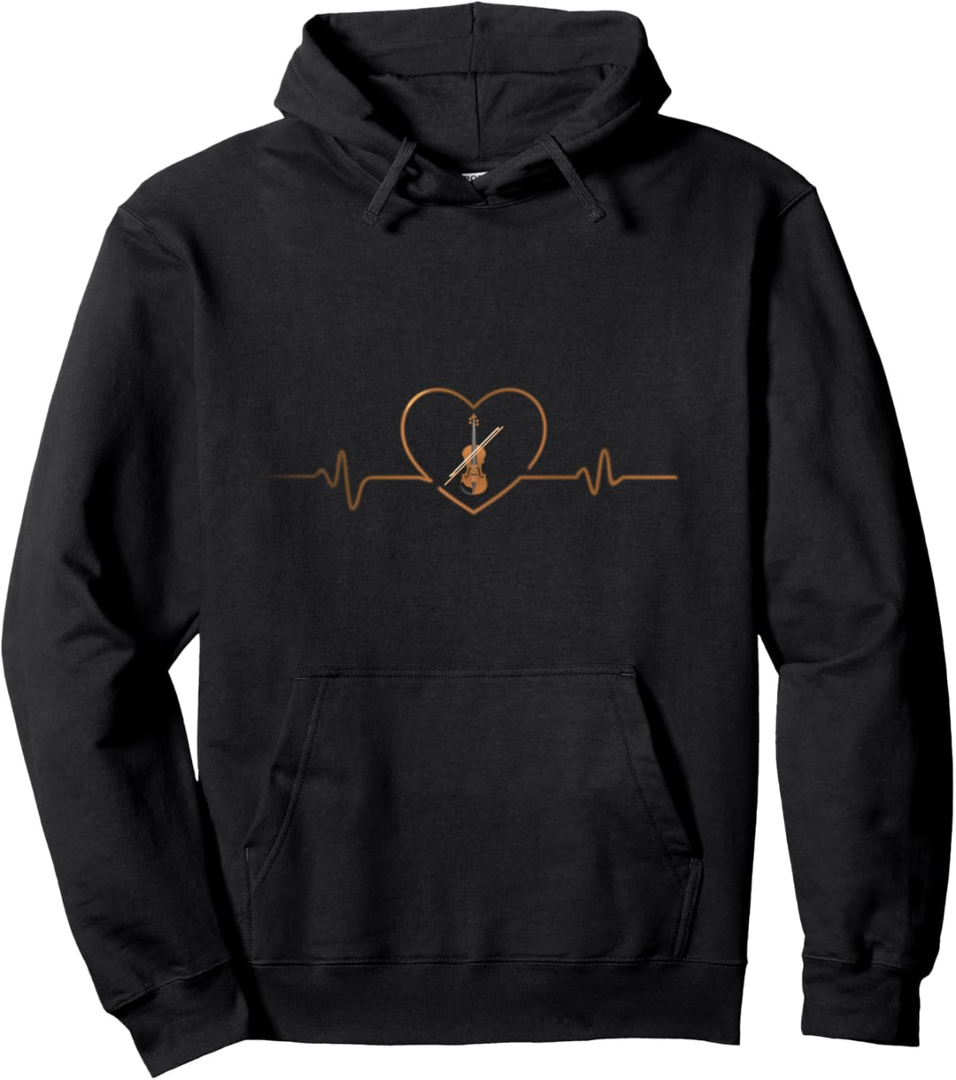 Cello Music Lover Violin Musician Heartbeat Cello Pullover Hoodie