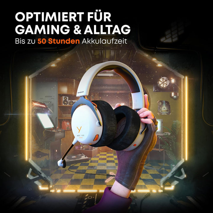 beyerdynamic MMX 150 Wireless - Kabelloses Gaming-Headset mit Klangpersonalisierung App, Velours-Ohr