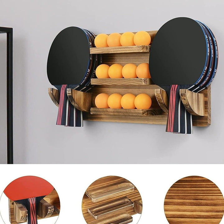 Platzsparender Tischtennishalter, grosses Fassungsvermögen, Schlägerdisplay und Aufbewahrung, kompak