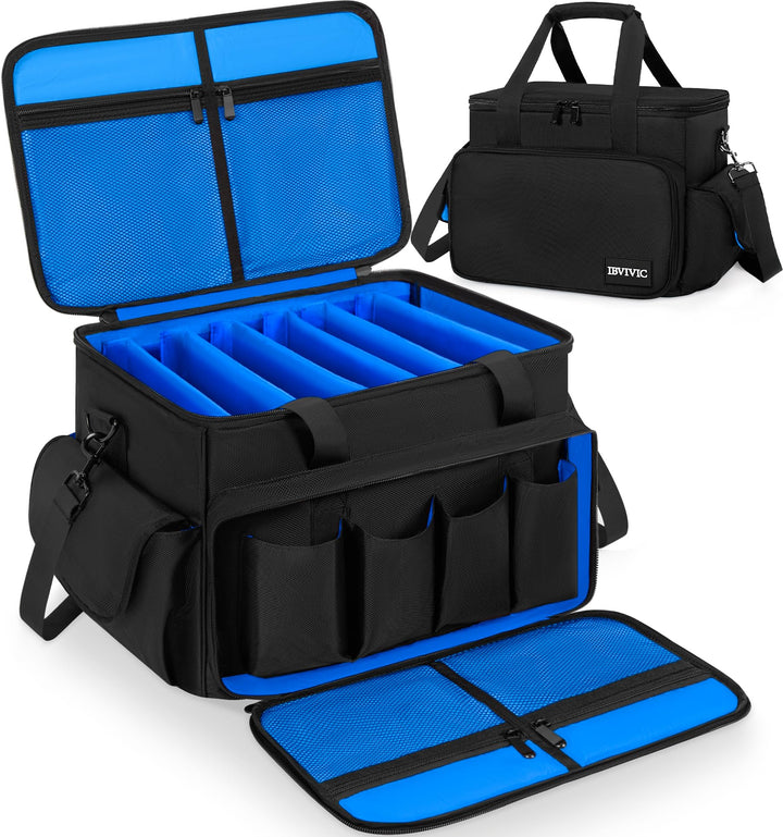 DJ Tasche, 1680D Nylon DJ Gigbag mit Abnehmbaren Trennwänden und Boden, DJ Kabel Organizer Tasche fü