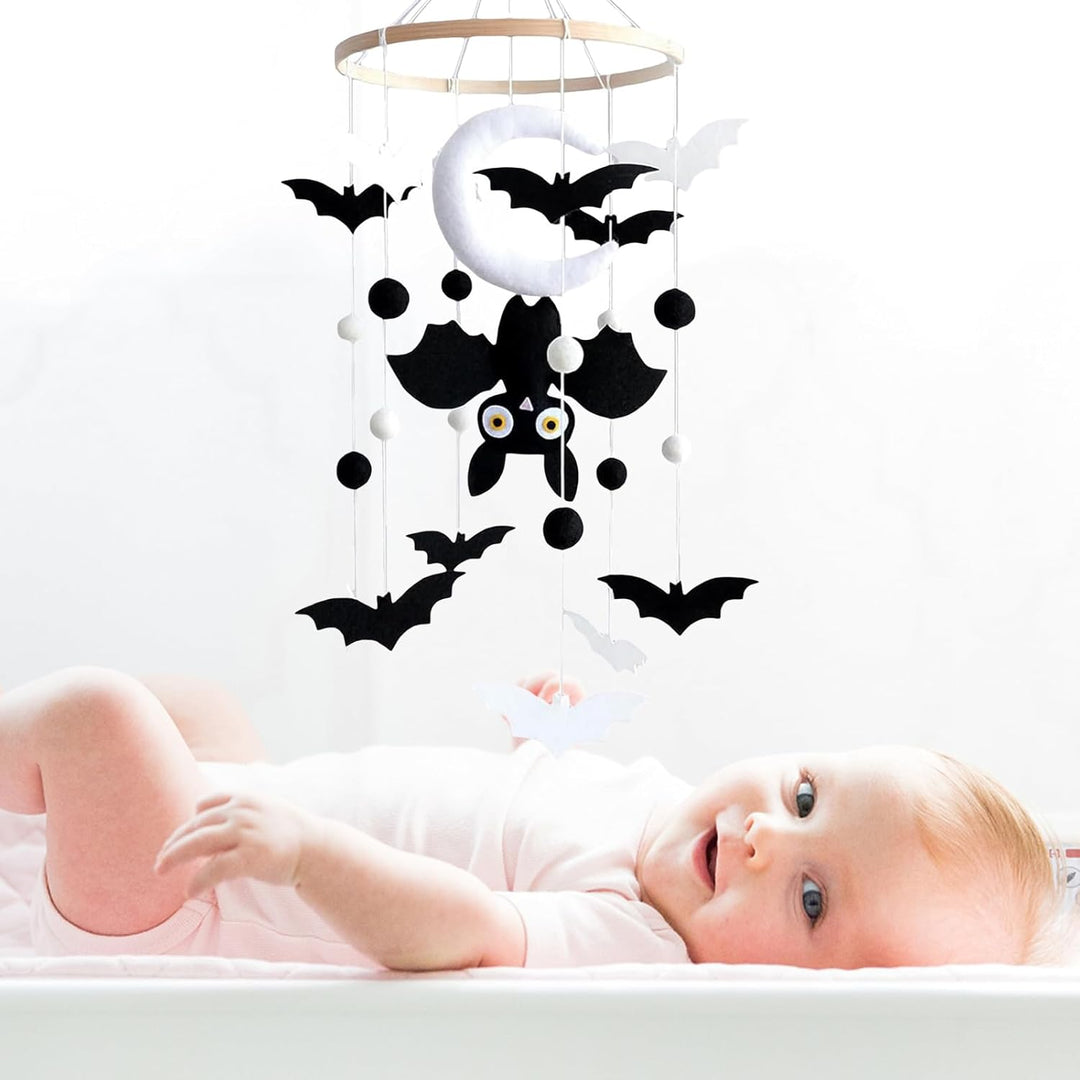 Mobile Baby Bettglocke mit Schwarze Fledermaus Hängende Mobile Windspiel für Babybett Kinderbett Hal