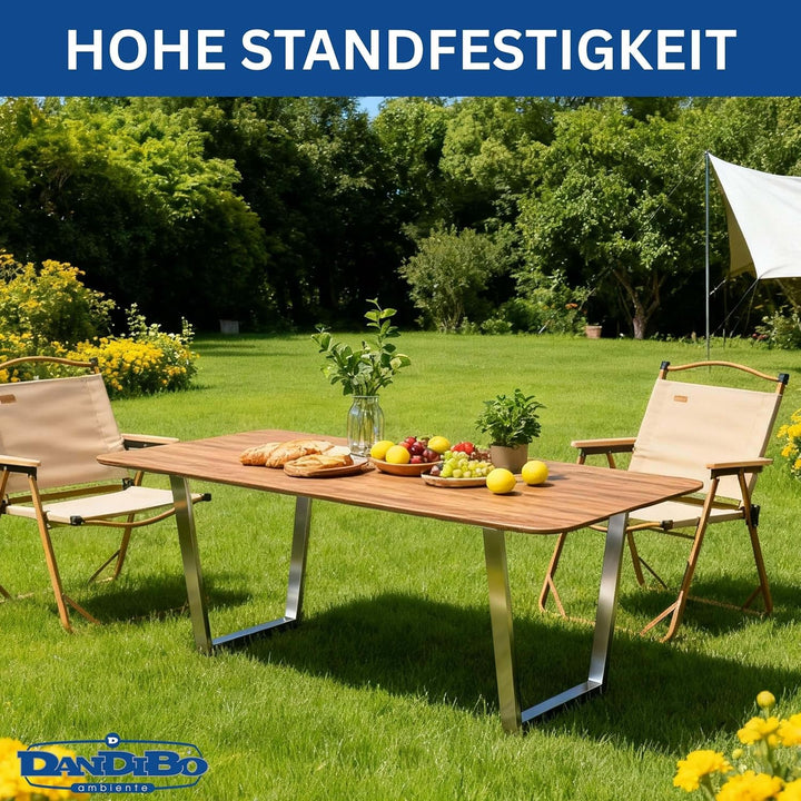 DanDiBo 2X Tischbeine Edelstahl 72 x 72 cm Tischgestell Höhenverstellbar 96679 Tischfüsse Möbelfüsse