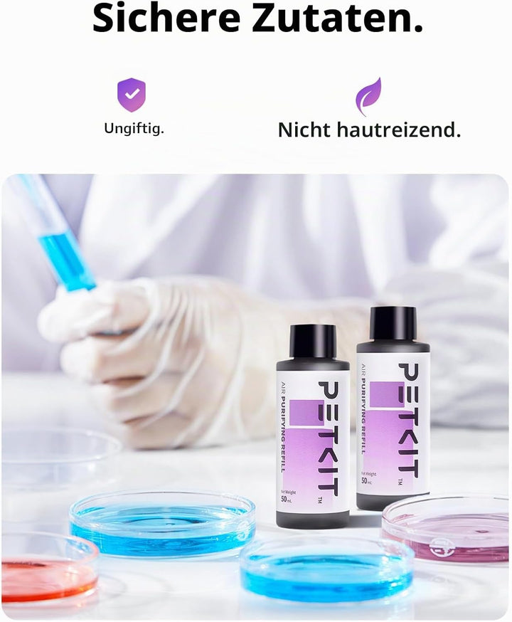 PETKIT Purra X Reinigungs-Nachfüller, ersetzt Geruchsentferner (4 Flaschen)
