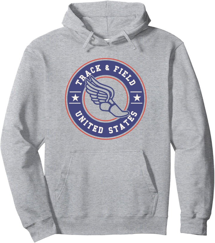 Trendy Track & Field United States Winged Sandal Circle Pullover Hoodie