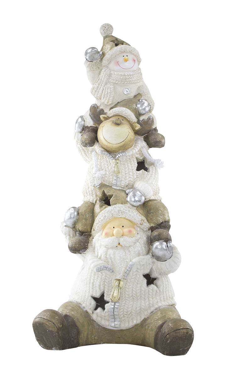 DECOLINE Deko Figur mit Beleuchtung (A) Schneemann, Rentier, Weihnachtsmann, (A) Schneemann, Rentier