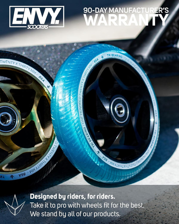 Blunt TRI Stunt-Scooter Wheel 120 x 30mm schwarz/PU türkis, schwarz/PU türkis