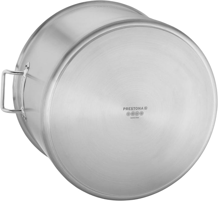 TECHNICA PRESTONA Topf Induktion 113 l – Kochtopf aus Edelstahl ⌀600 mm mit Deckel – Dreischichtbode