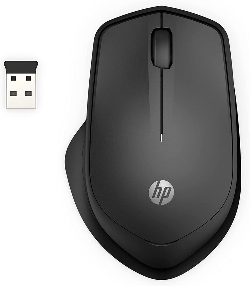 HP 280 Silent Wireless Maus (besonders leises Klicken, lange Akkulaufzeit, Wireless Dongle) schwarz