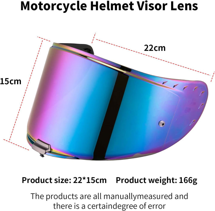 Helmvisier für LS2 FF327/Challenger,Motorradhelm Visier,Motorrad Windschutz Helm Objektiv Visier Vol