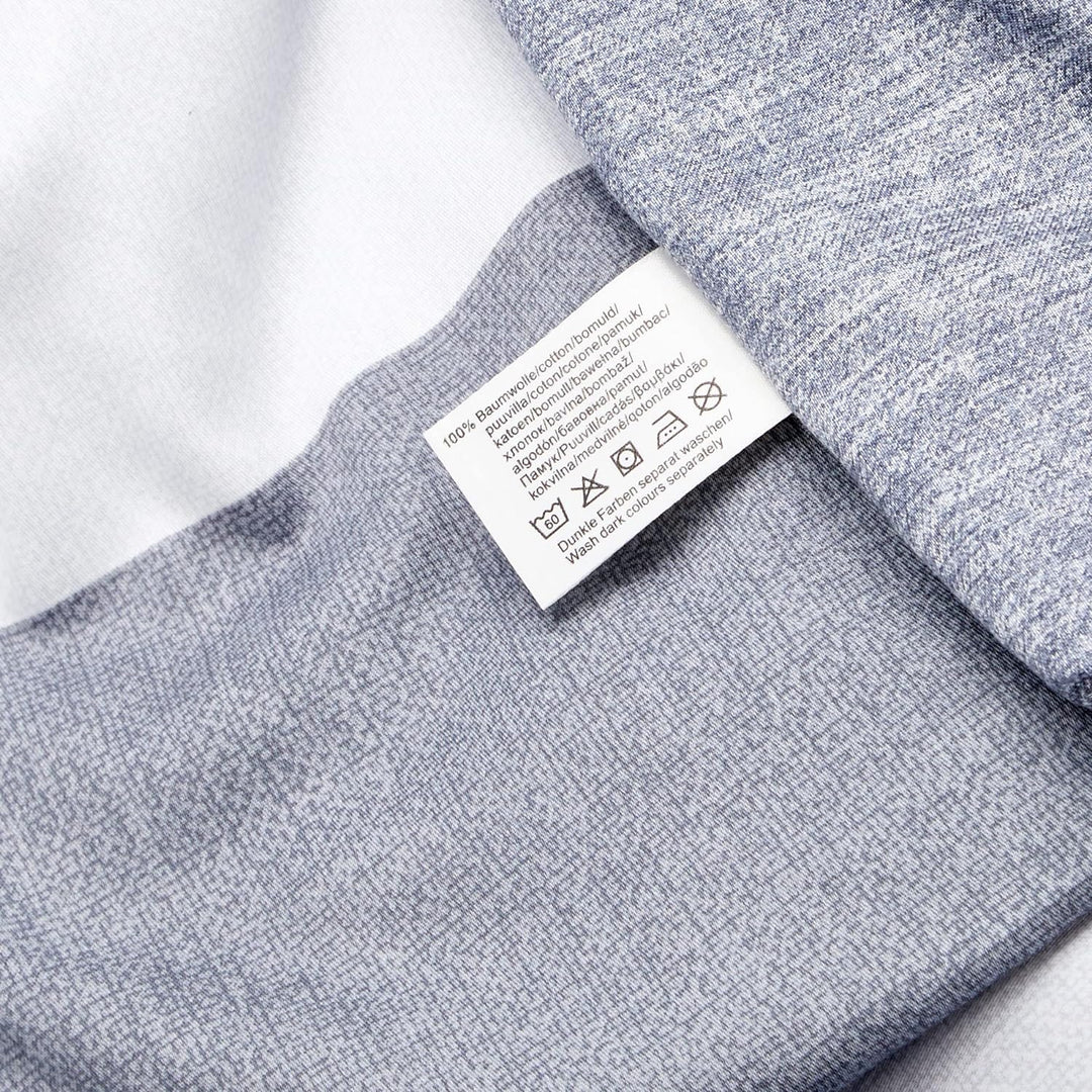 Bierbaum Bettwäsche 6520, Mako-Satin, Made in Germany, silber 13, 135x200 + 80x80 cm 135x200 Kariert