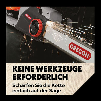OREGON CS1500 - 2400W leistungsstarke Kettensäge Elektrisch mit 45 cm Kettenführung, 230-V-Motor, Co