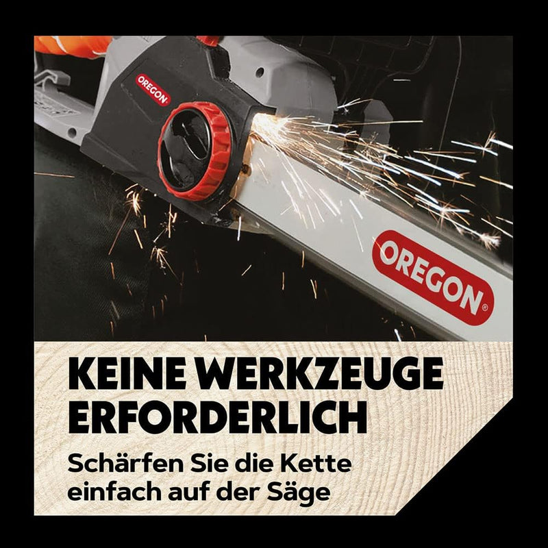 OREGON CS1500 - 2400W leistungsstarke Kettensäge Elektrisch mit 45 cm Kettenführung, 230-V-Motor, Co