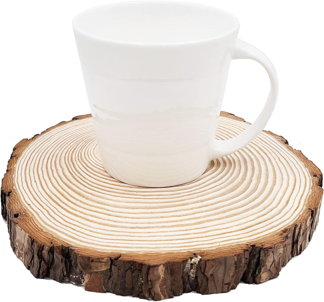 Holzscheiben 5 Stücke Holz Log Scheiben 18-20cm Unvollendete Holzkreise Ungebohrte Holzkreise ohne L