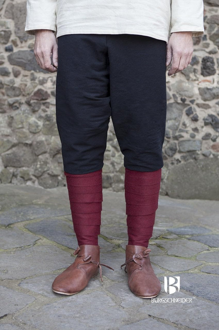 Burgschneider Mittelalter Thorsberghose Wikingerhose Herren schwarz Baumwolle - XXXL
