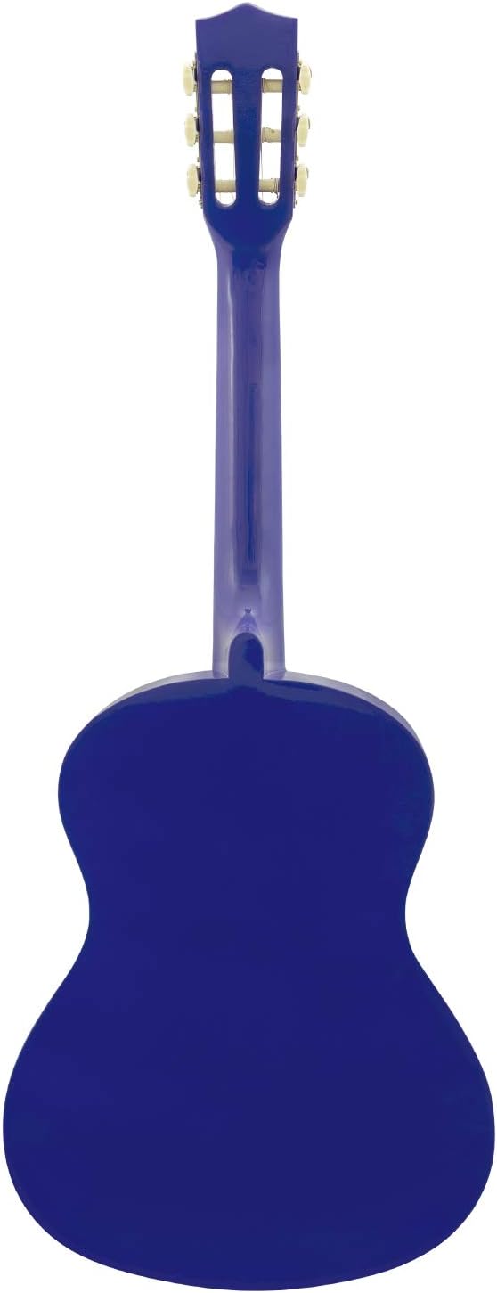 TIGER MA-CG04, 1/4 Klassische Gitarre, Blau, farbenfrohe Spanische Gitarre, mit Tragetasche, Gurt, P