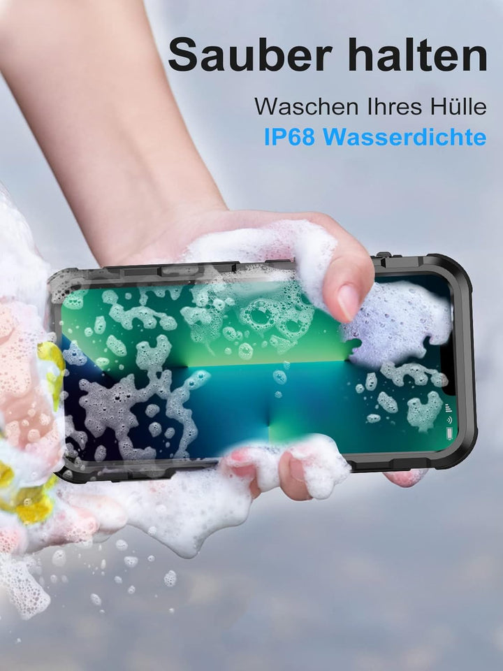 WIFORT für iPhone 13 Pro Hülle wasserdichte,360 Grad Outdoor Schutzhülle mit Kameraschutz Displaysch