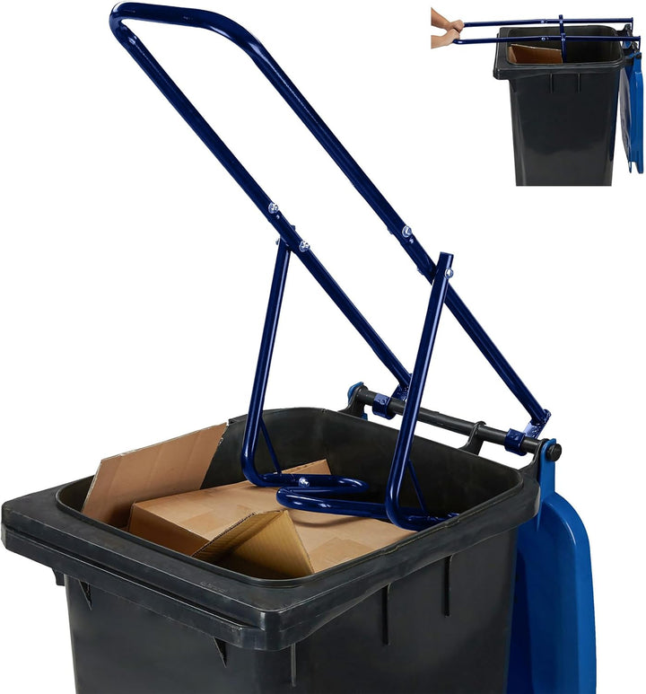 Relaxdays Müllpresse für die Mülltonne, Müllverdichter Hausmüll, Restmüll, Plastik, manuelle Hausmül