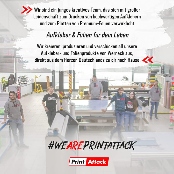PrintAttack D009 Vinylfolien Set selbstklebend DIN A4 Oracal 621 glänzend Plotter Folien zum Plotten