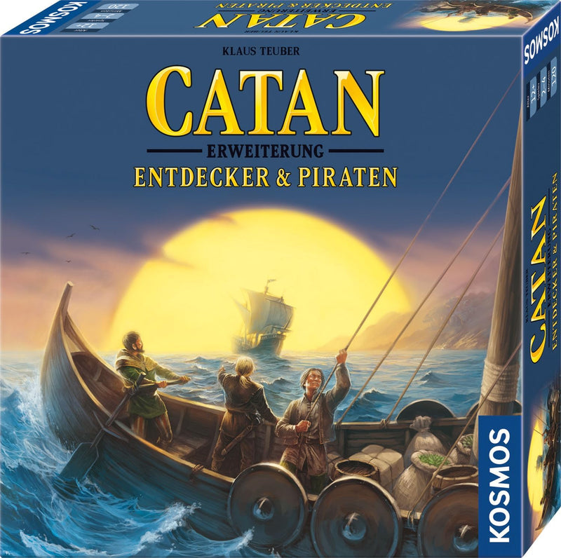 KOSMOS 682750 CATAN - Entdecker & Piraten, Erweiterung zu CATAN - Das Spiel, Familienspiel für 3-4 P