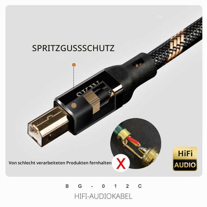 SKW USB Typ C auf USB B-Kabel 3M, Nylon Druckerkabel/Scannerkabel Kompatibel mit MacBook,Soundkarte,