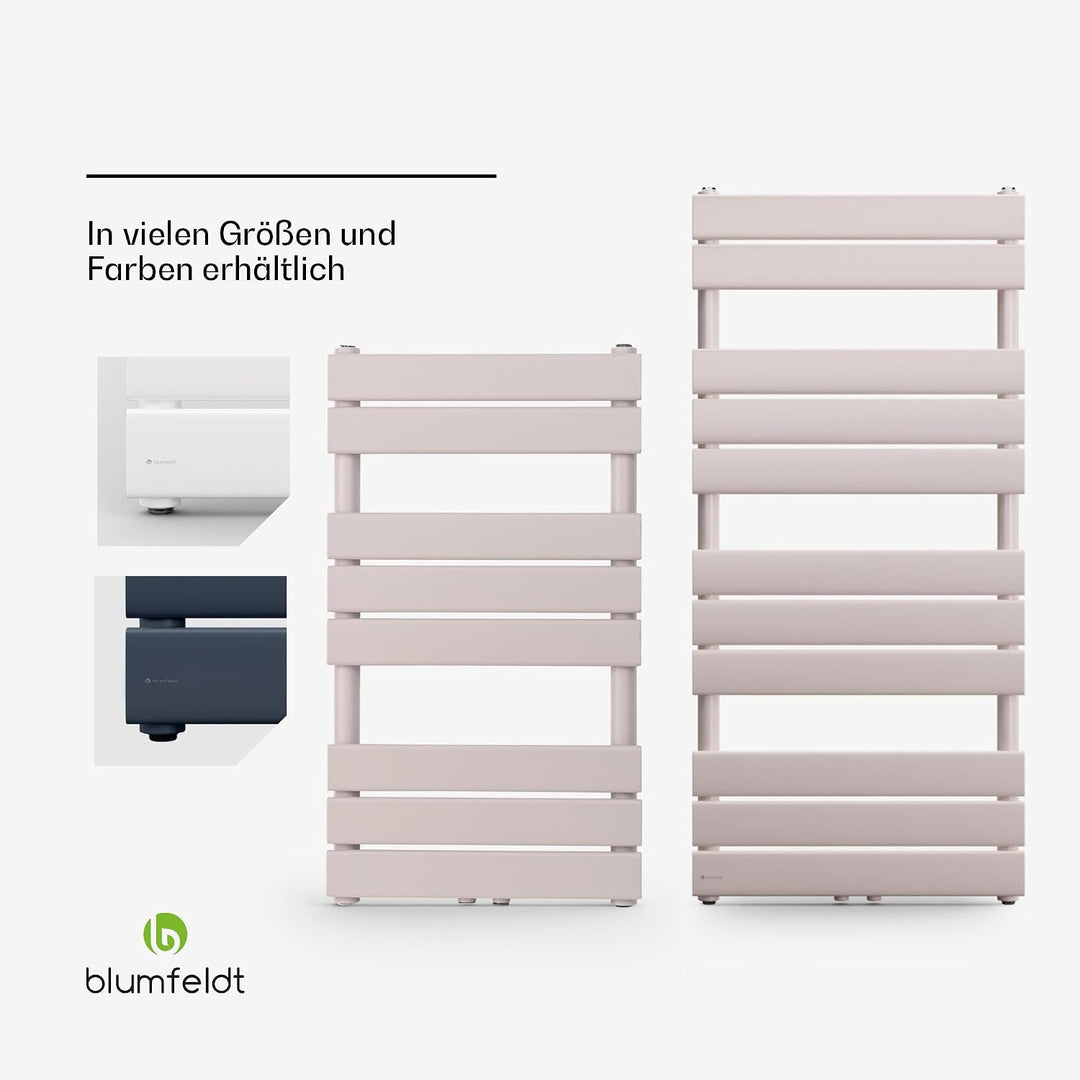 Blumfeldt Badheizkörper, Design Heizkörper Flach, Sparsamer Flachheizkörper Vertikal, 509 Watt Warmw