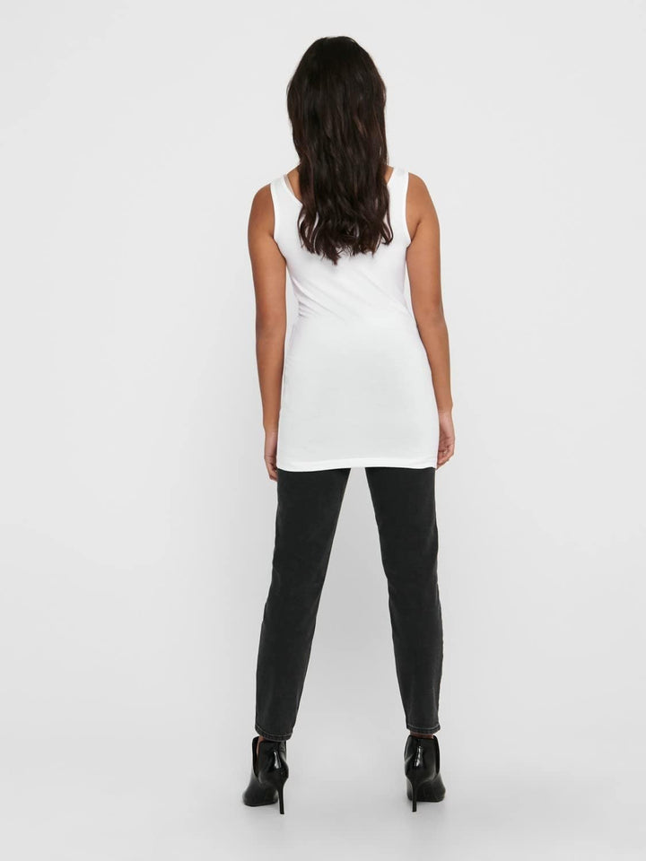 ONLY Female Tanktop Onllive 2-Pack Tanktop XS White3 Long, XS White3 Long