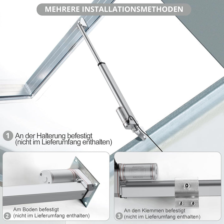 Justech Linearmotor Verstellantrieb Toröffner Linear Actuator Motor 12v DC 750N 250mm Lineartechnik